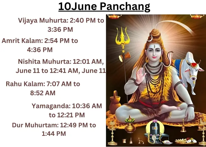 Muhurat & Panchang for 10 June
