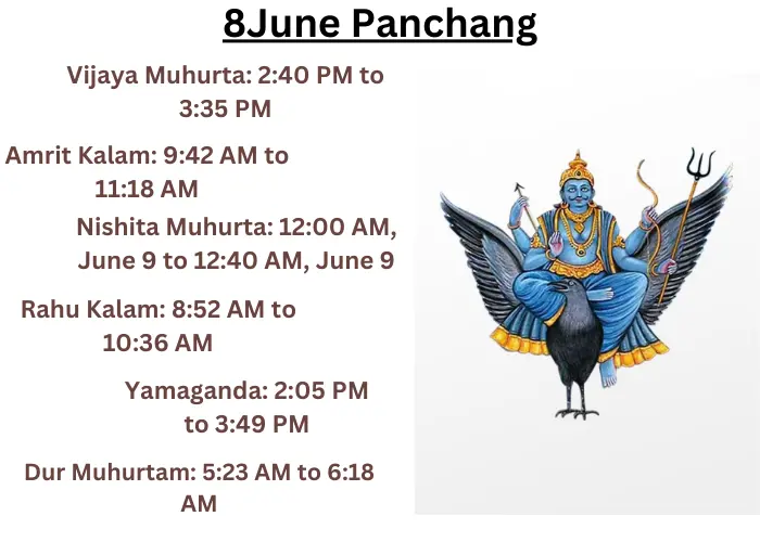 Muhurat & Panchang for June 8