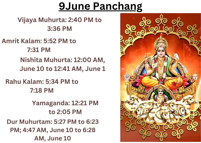 Muhurat & Panchang for June 9
